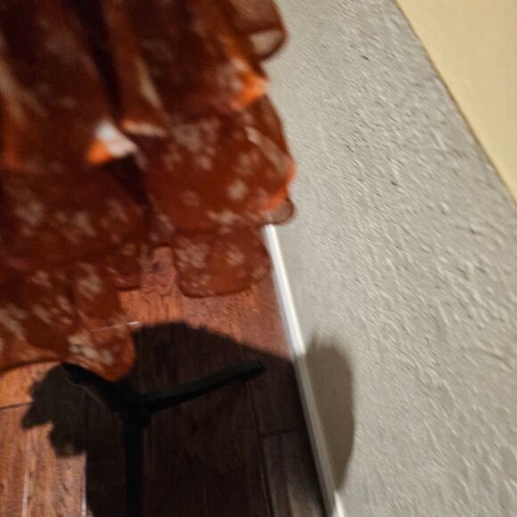 CeCe S Off Shoulder Floral Blouse Ruffle Sleeve Boho Cottagecore Garden Romantic - Picture 9 of 10